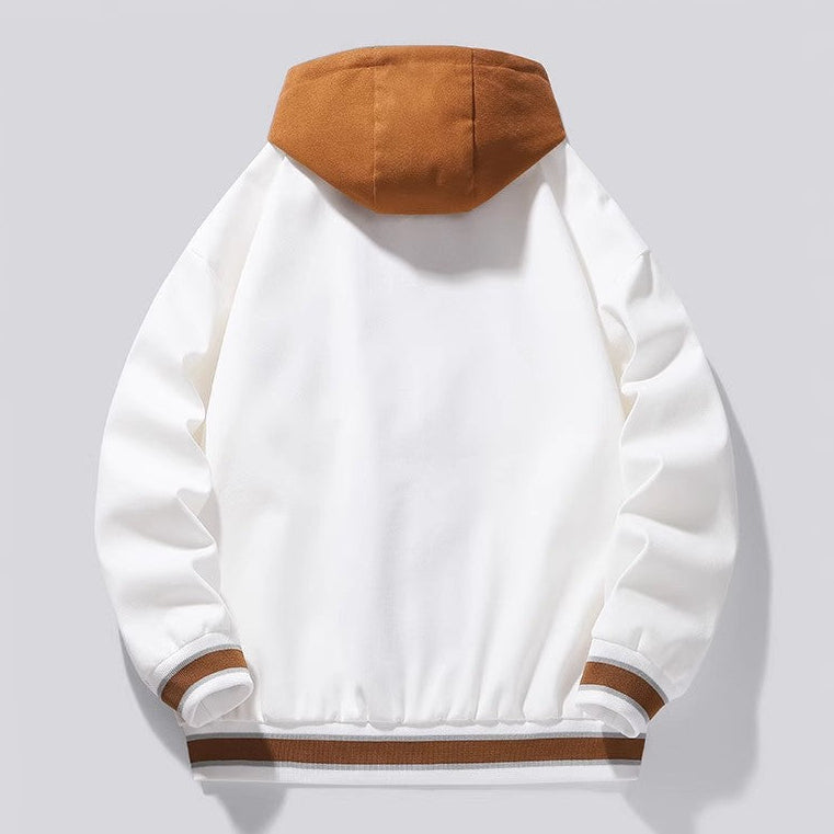 Herren Collegejacke mit Kontrastkapuze