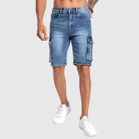 Jeansshorts Herren Gerade Freizeit Sommer Cargo
