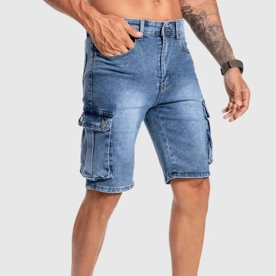 Jeansshorts Herren Gerade Freizeit Sommer Cargo