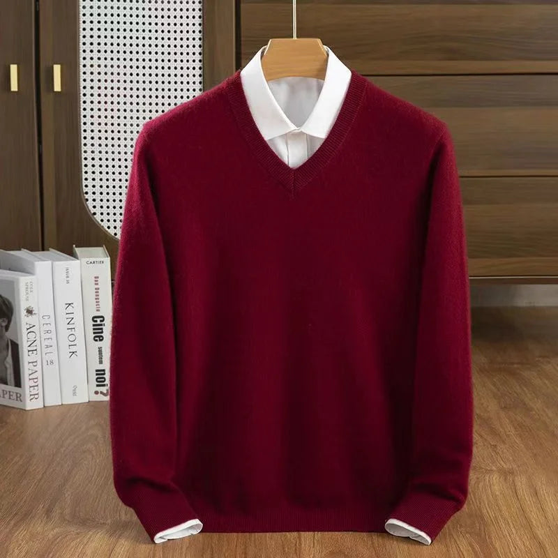 Herren Pullover mit V-Ausschnitt für den Alltag