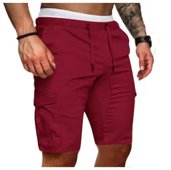 Herren Cargo-Shorts Relaxed Fit Freizeit mit Kordelzug und Taschen