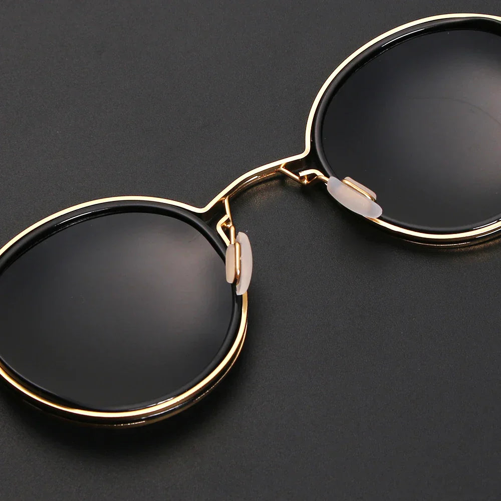 Polarisierte Sonnenbrillen für Damen mit Metallrahmen und bequemer Nasenauflage