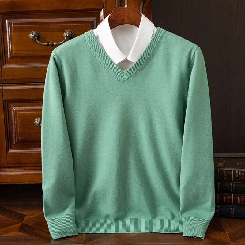 Herren Pullover mit V-Ausschnitt