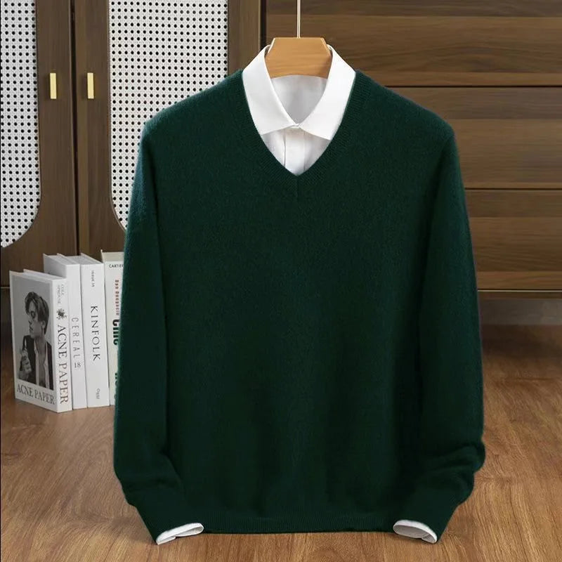 Herren Pullover mit V-Ausschnitt für den Alltag