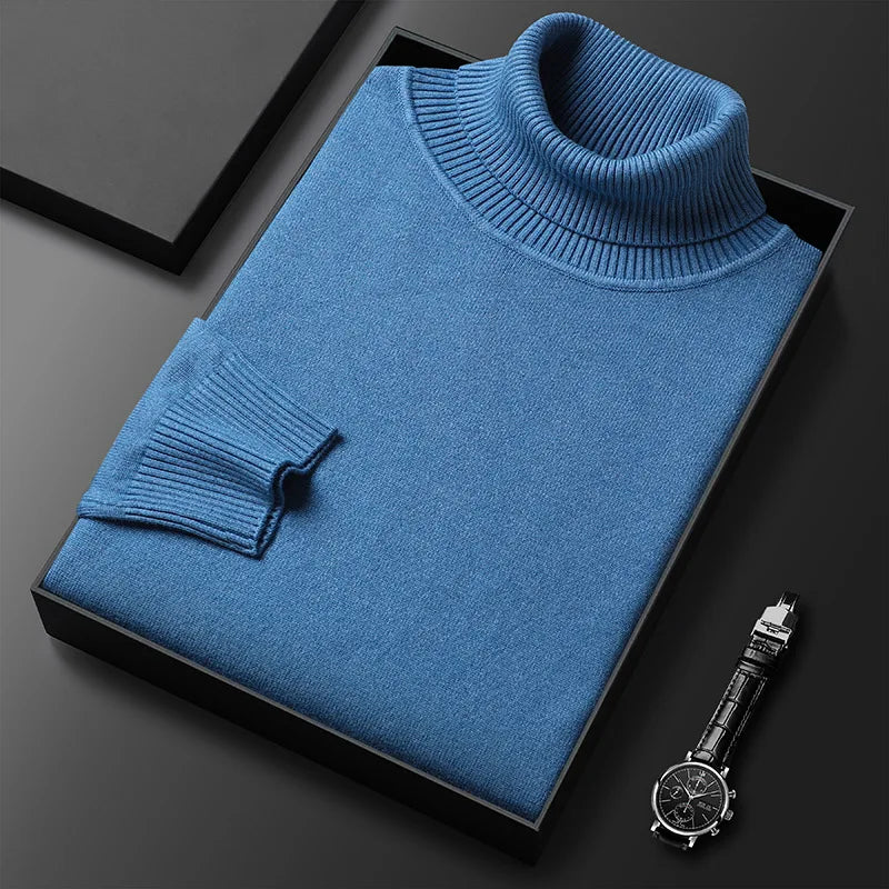 Herren Rollkragenpullover, schlicht und weich