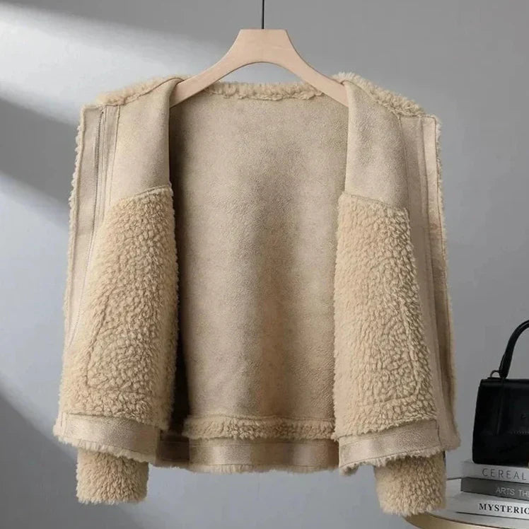 Damen Jacke mit Knopfleiste und aufgesetzten Taschen