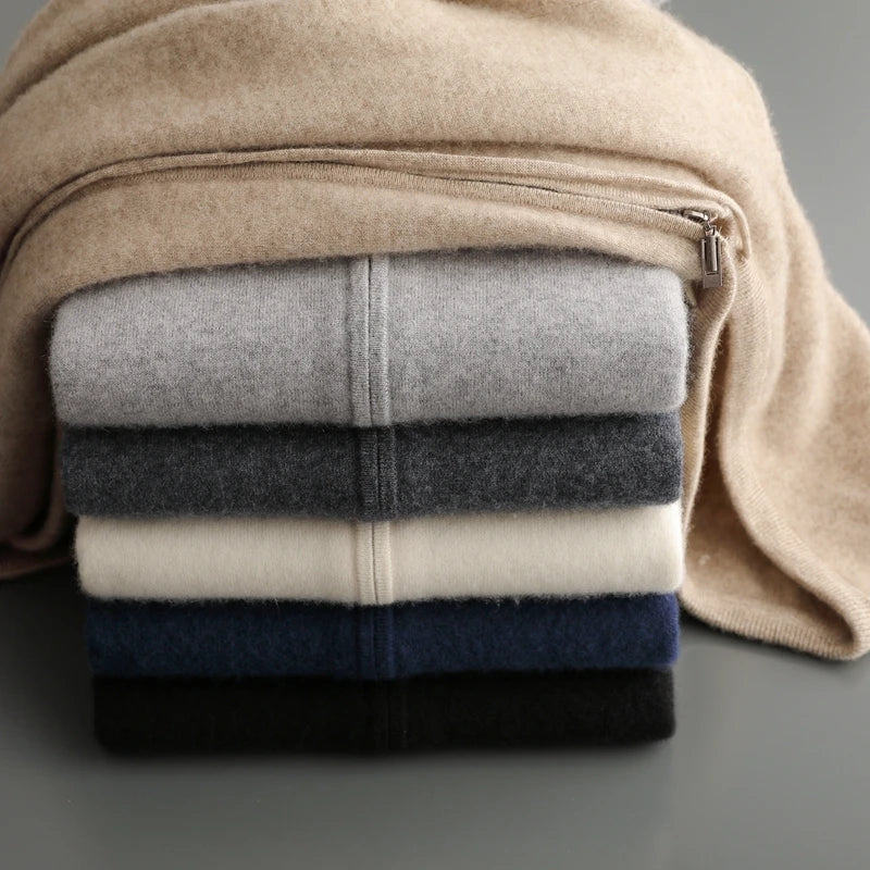 Herren Zip-Hoodie mit strukturierter Kapuze