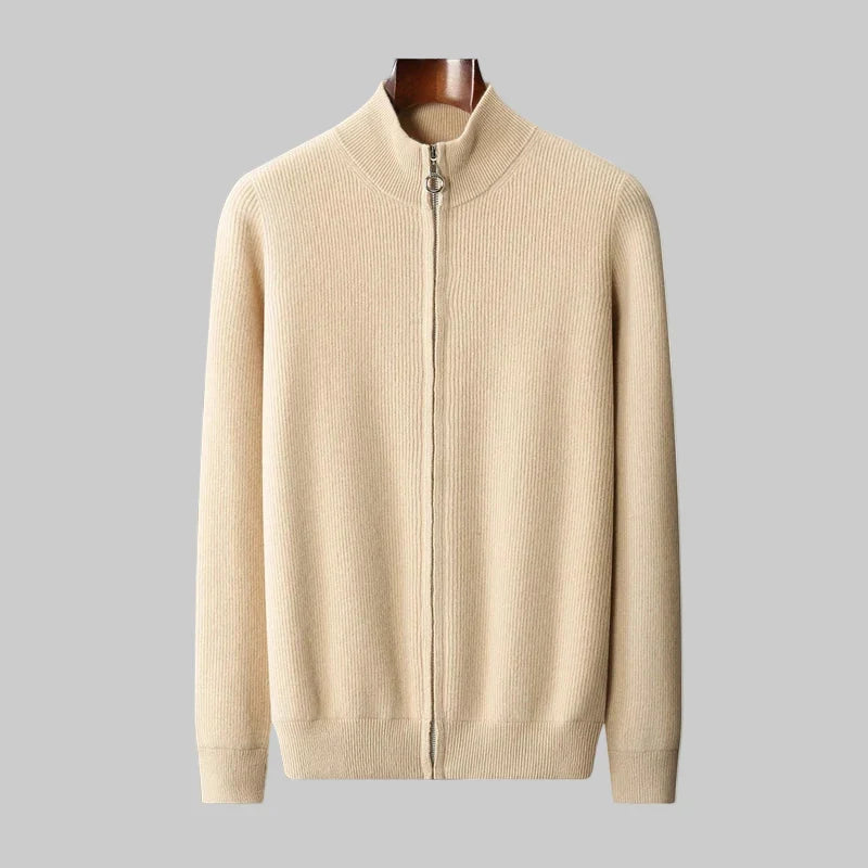 Herren Pullover mit hohem Kragen und Reißverschluss