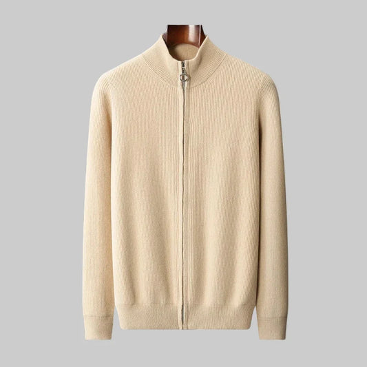 Herren Pullover mit hohem Kragen und Reißverschluss