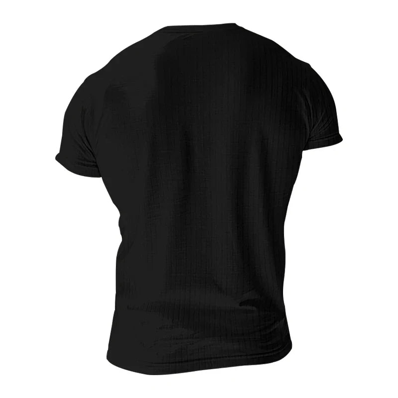 Herren Henley T-Shirt Regular Fit Freizeit mit Strukturmuster