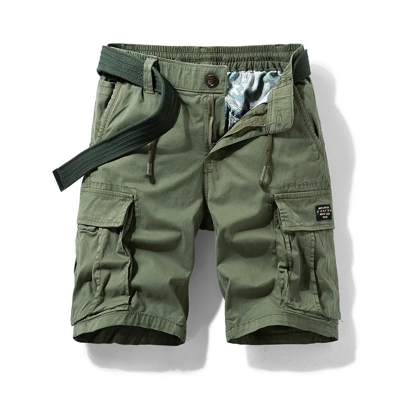 Cargo Shorts Herren Mit Gürtel Geflochtene Kordel Freizeit Sommer