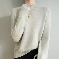 Damen Pullover mit Stehkragen in legerer Passform