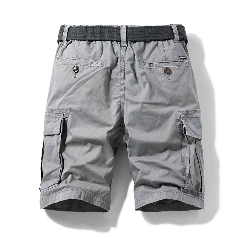 Cargo Shorts Herren Mit Gürtel Geflochtene Kordel Freizeit Sommer