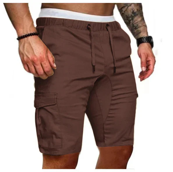 Herren Cargo-Shorts Relaxed Fit Freizeit mit Kordelzug und Taschen