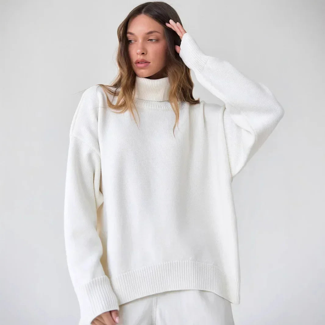 Damen Rollkragenpullover, leicht und weich