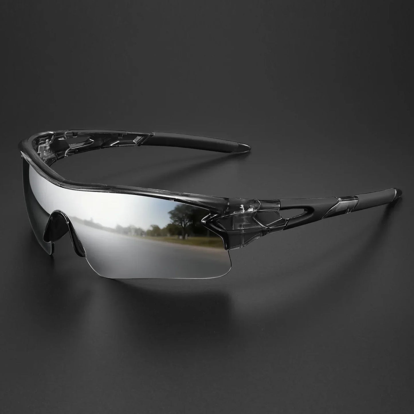 Herren Sport-Sonnenbrille I Velo Brille Wraparound Verspiegelt Outdoor