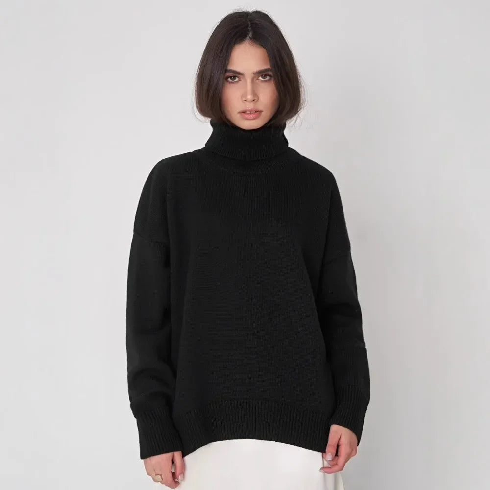 Damen Rollkragenpullover, leicht und weich