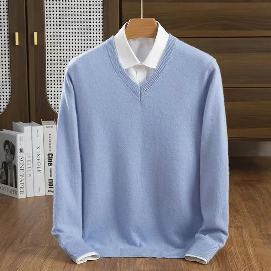 Herren Pullover mit V-Ausschnitt für den Alltag