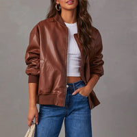 Damen Bomberjacke mit Rippbund