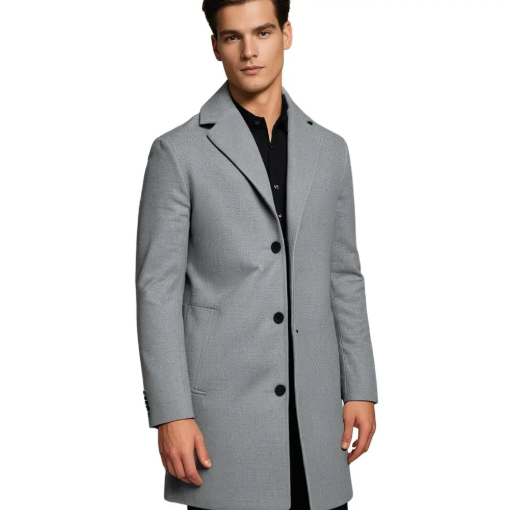 Herren Mantel mit gerader Silhouette und Innenfutter