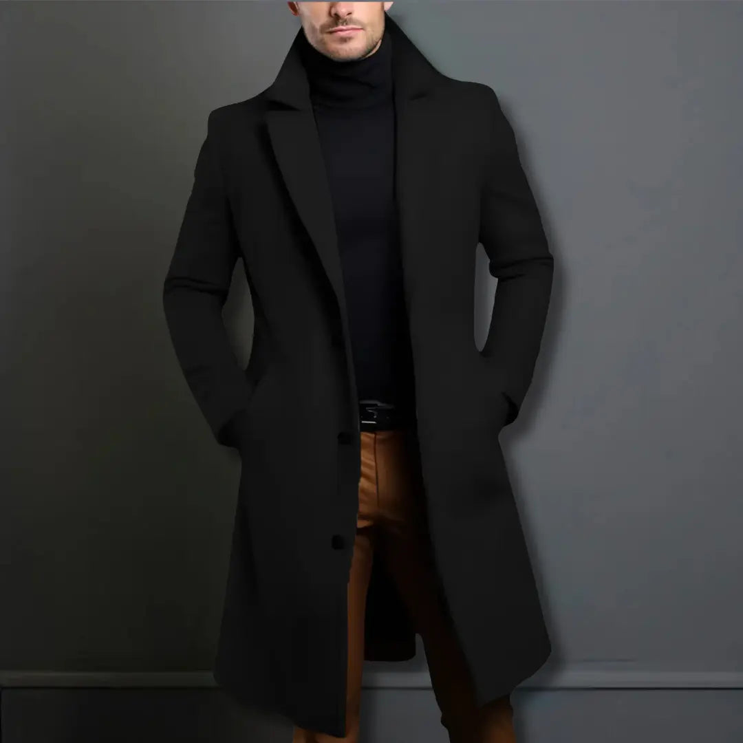 Herren Mantel mit gerader Silhouette und Innenfutter