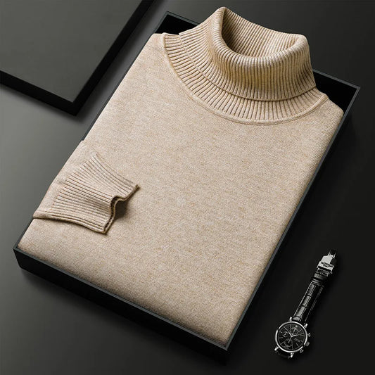 Herren Rollkragenpullover, schlicht und weich
