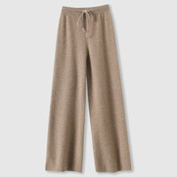 Damen Strickhose mit weitem Bein in lockerer Passform