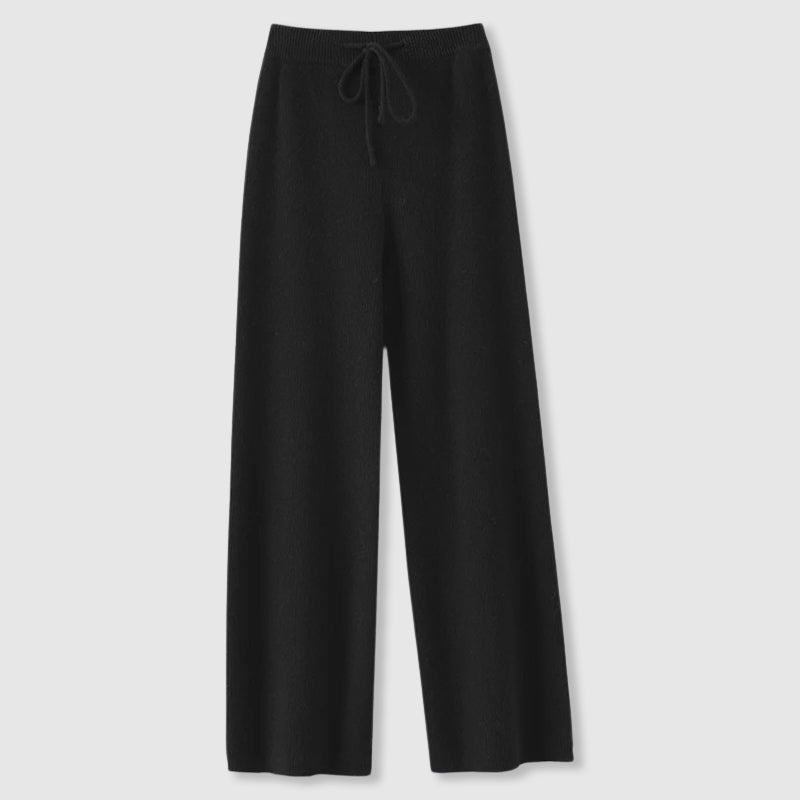 Damen Strickhose mit weitem Bein in lockerer Passform