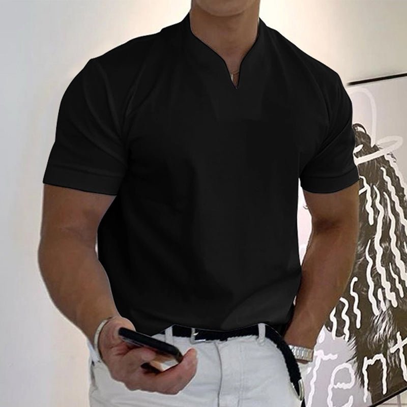 Herren T-Shirt Slim Fit mit V-Ausschnitt Sportliche Mode für die Aktuelle Saison