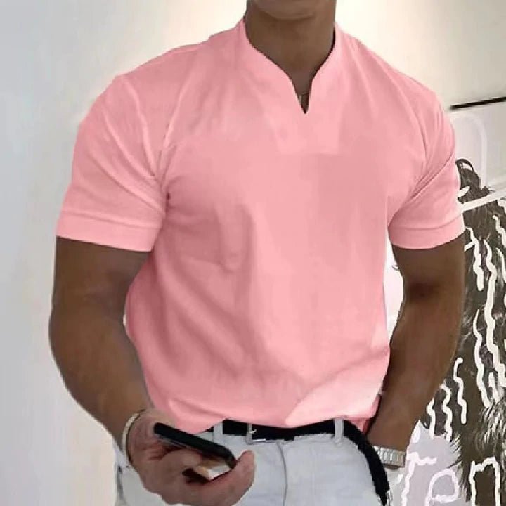 Herren T-Shirt Slim Fit mit V-Ausschnitt Sportliche Mode für die Aktuelle Saison