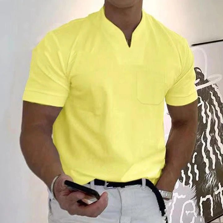 Herren T-Shirt Slim Fit mit V-Ausschnitt Sportliche Mode für die Aktuelle Saison