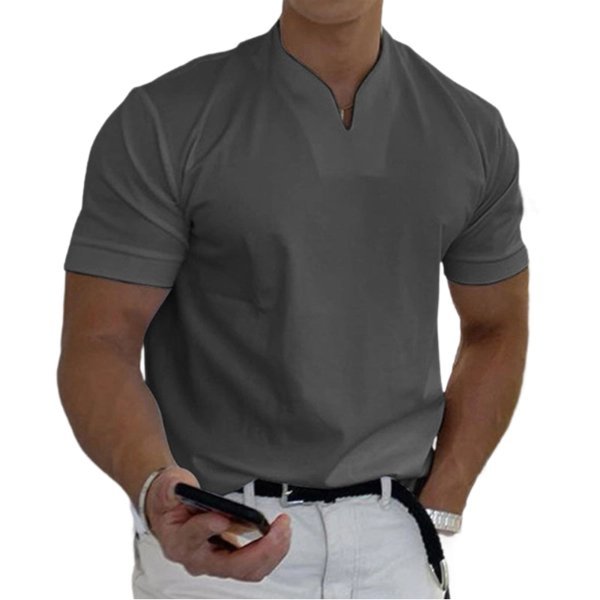 Herren T-Shirt Slim Fit mit V-Ausschnitt Sportliche Mode für die Aktuelle Saison
