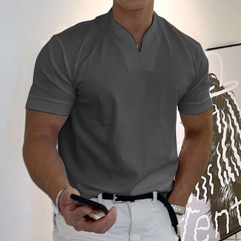 Herren T-Shirt Slim Fit mit V-Ausschnitt Sportliche Mode für die Aktuelle Saison