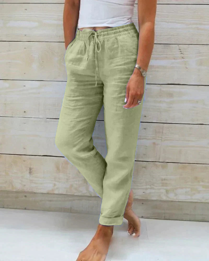 Damen Luftige Sommerhose Relaxed Fit Freizeit