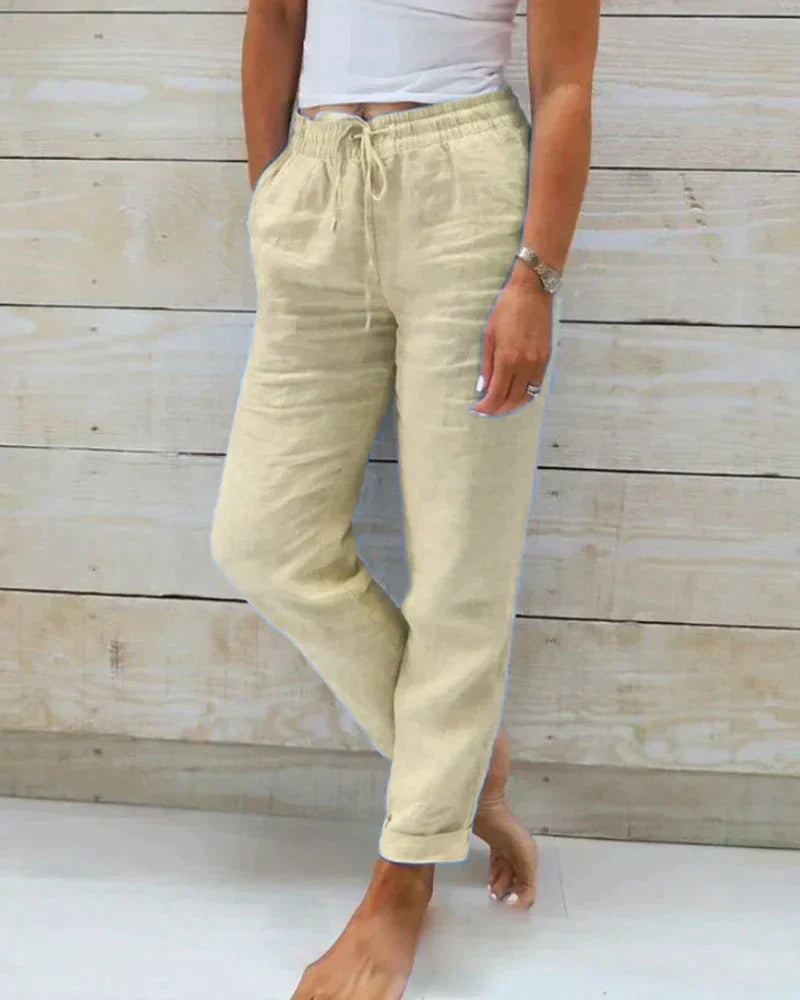 Damen Luftige Sommerhose Relaxed Fit Freizeit