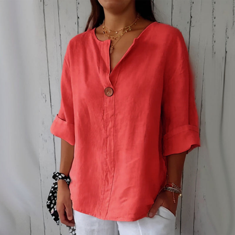 Damen Sommerbluse Relaxed Fit Casual Sommer