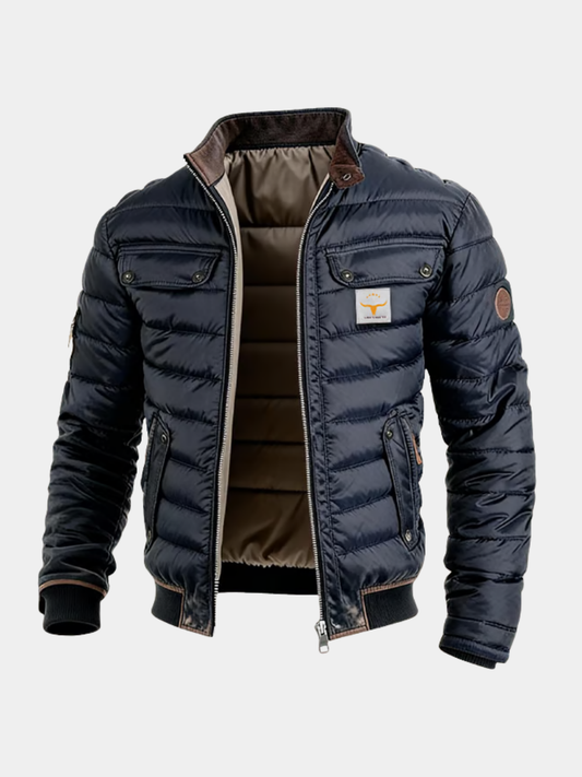 Herren Steppjacke mit hohem Kragen
