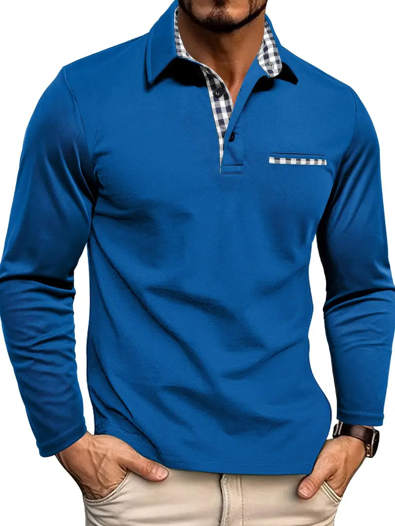 Poloshirt Herren Winter Langarm