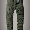 Cargohose Herren Relaxed Fit Freizeit & Alltag Bestickt