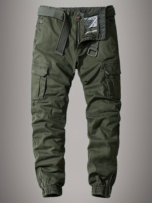 Cargohose Herren Relaxed Fit Freizeit & Alltag Bestickt