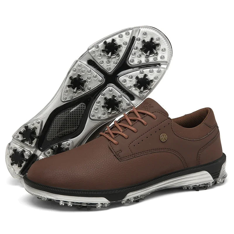 Herren Golfschuh mit Profilsohle und wasserabweisendem Design