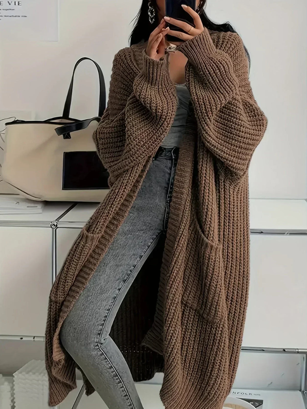 Damen Cardigan warm – Regular Fit, Freizeit