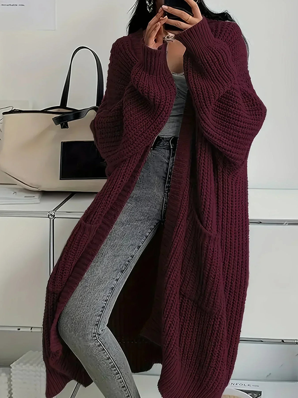Damen Cardigan warm – Regular Fit, Freizeit