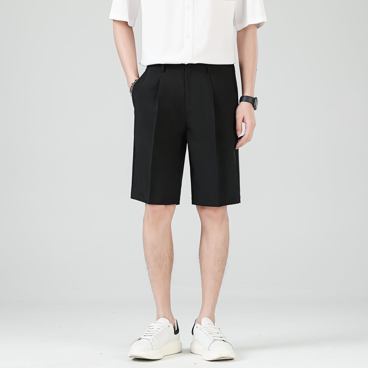 Chino Shorts Herren Gerade Smart Casual Frühling & Sommer