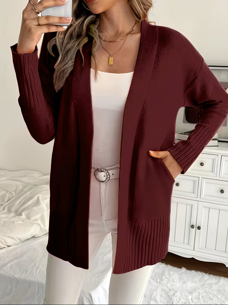 Damen Cardigan fließend – Relaxed Fit, Casual
