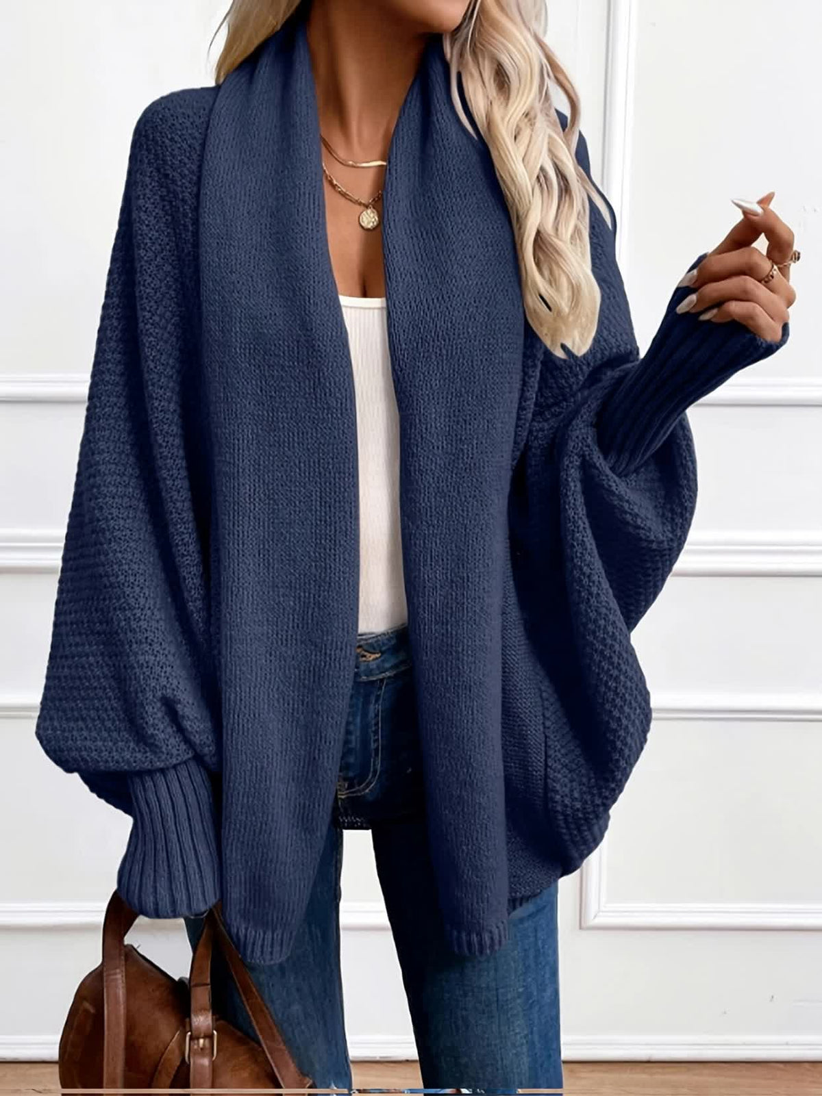 Damen Cardigan mit Schalkragen – Relaxed Fit