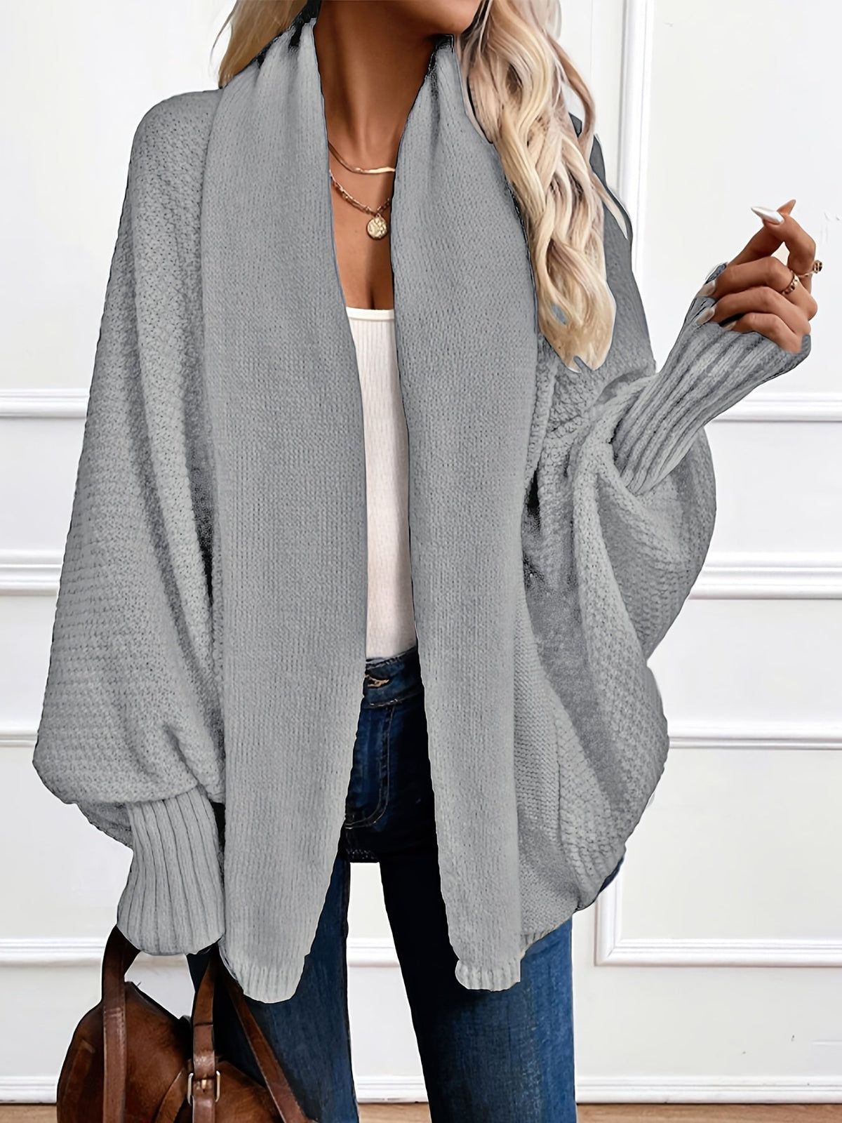 Damen Cardigan mit Schalkragen – Relaxed Fit