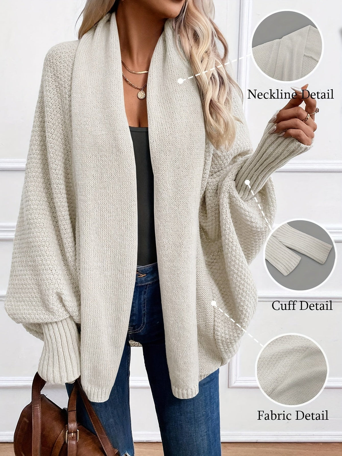 Damen Cardigan mit Schalkragen – Relaxed Fit
