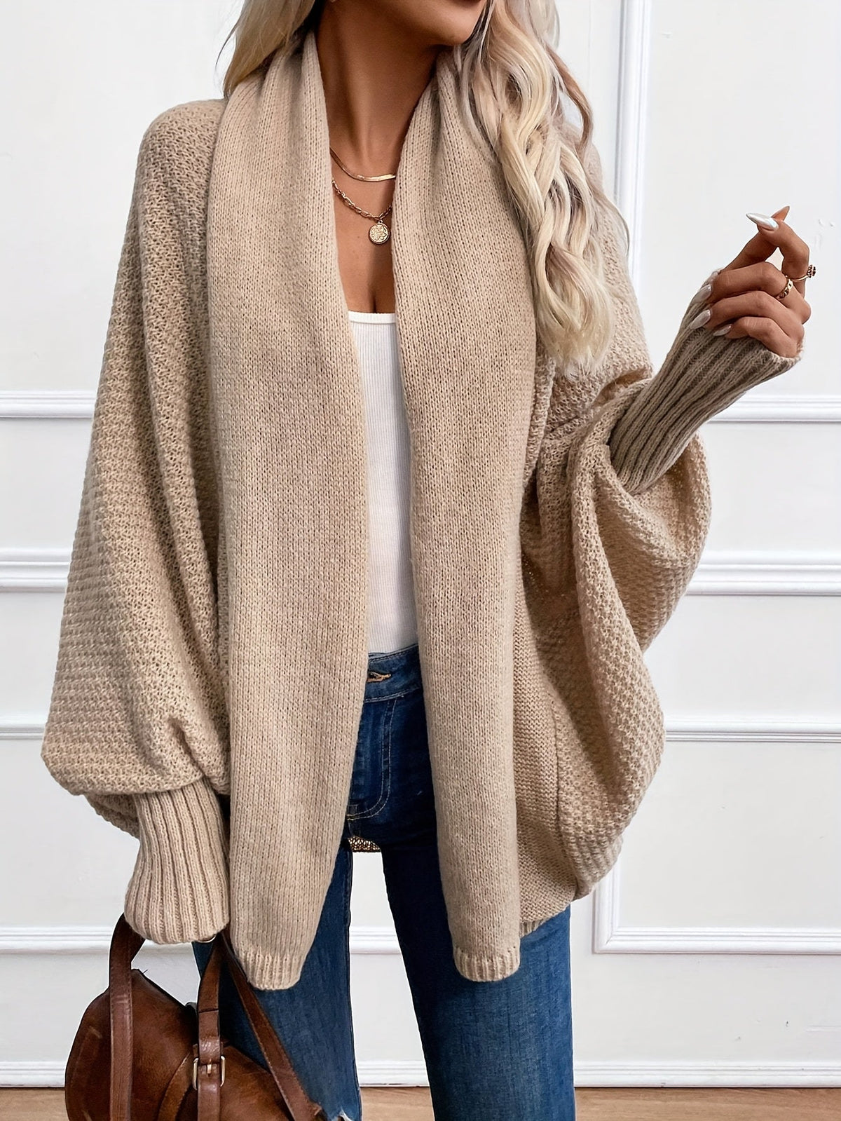 Damen Cardigan mit Schalkragen – Relaxed Fit