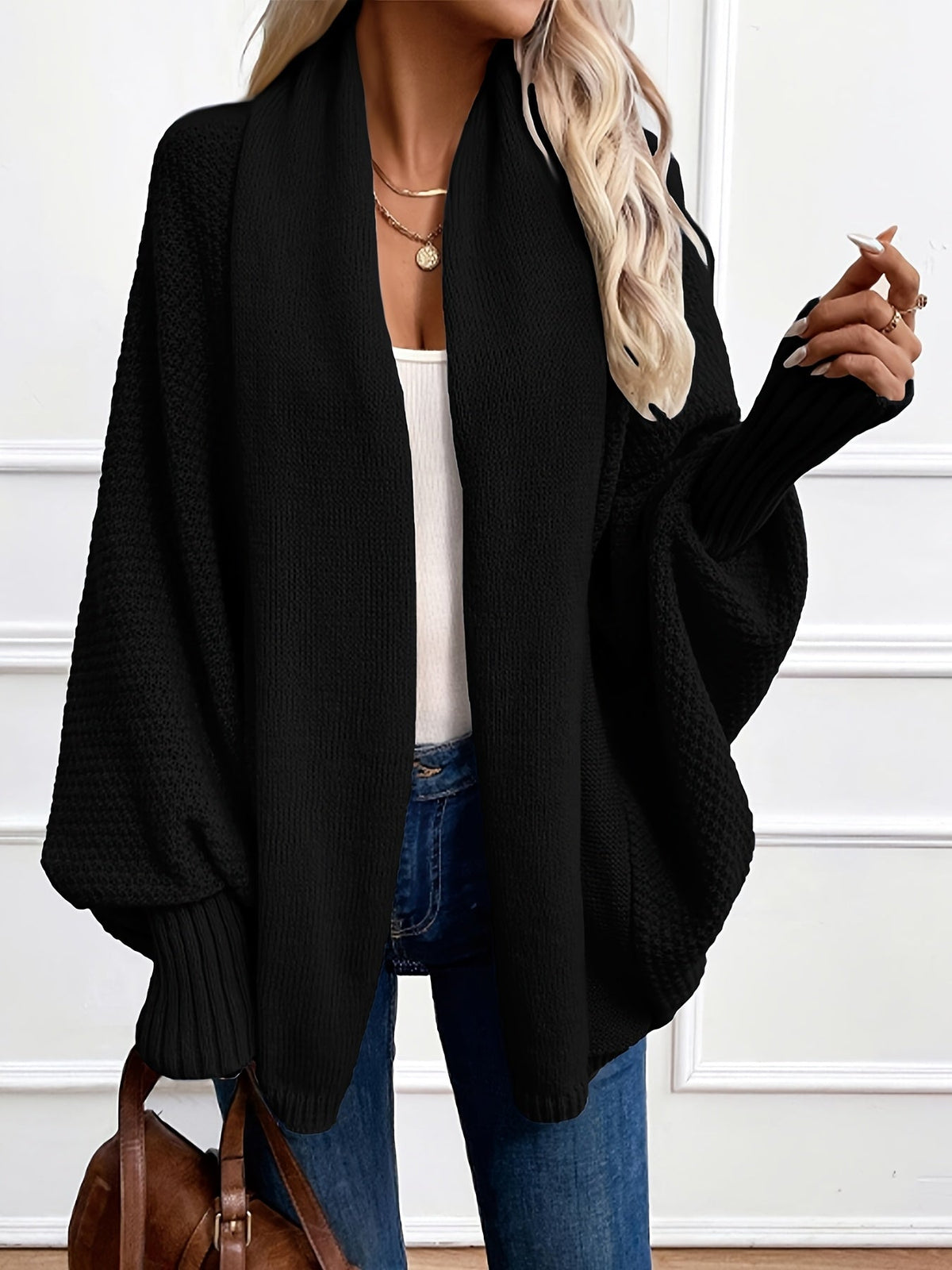 Damen Cardigan mit Schalkragen – Relaxed Fit
